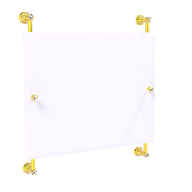 Miroir de salle de bain sans cadre Gavin, Laiton poli