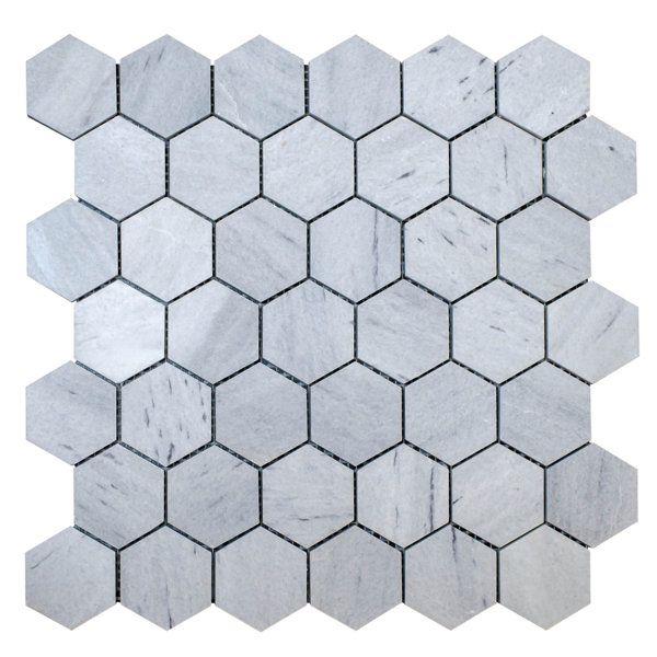 Stanislas 2" x 2" Marble Honeycomb Mosaic Wall & Floor Tile