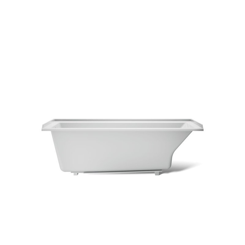 Underscore 60" x 30" Soaking Bathtub, Ice Grey, Left