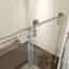 56"-60"W X 70"H  Frameless Sliding Shower Door With Tempered Glass In Brushed Nickel