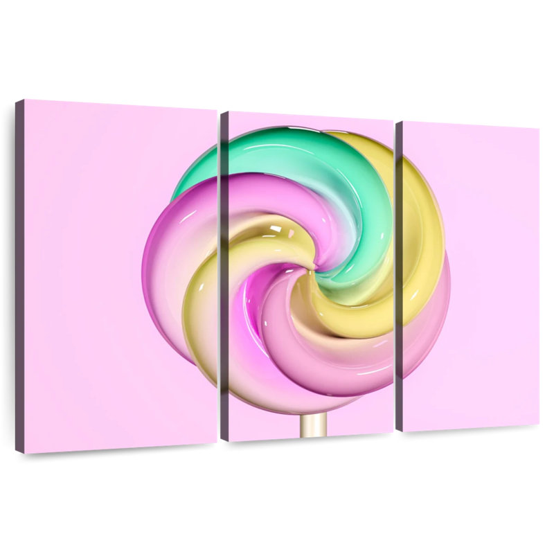 Sucette pastel, H 20 po x l 33 po