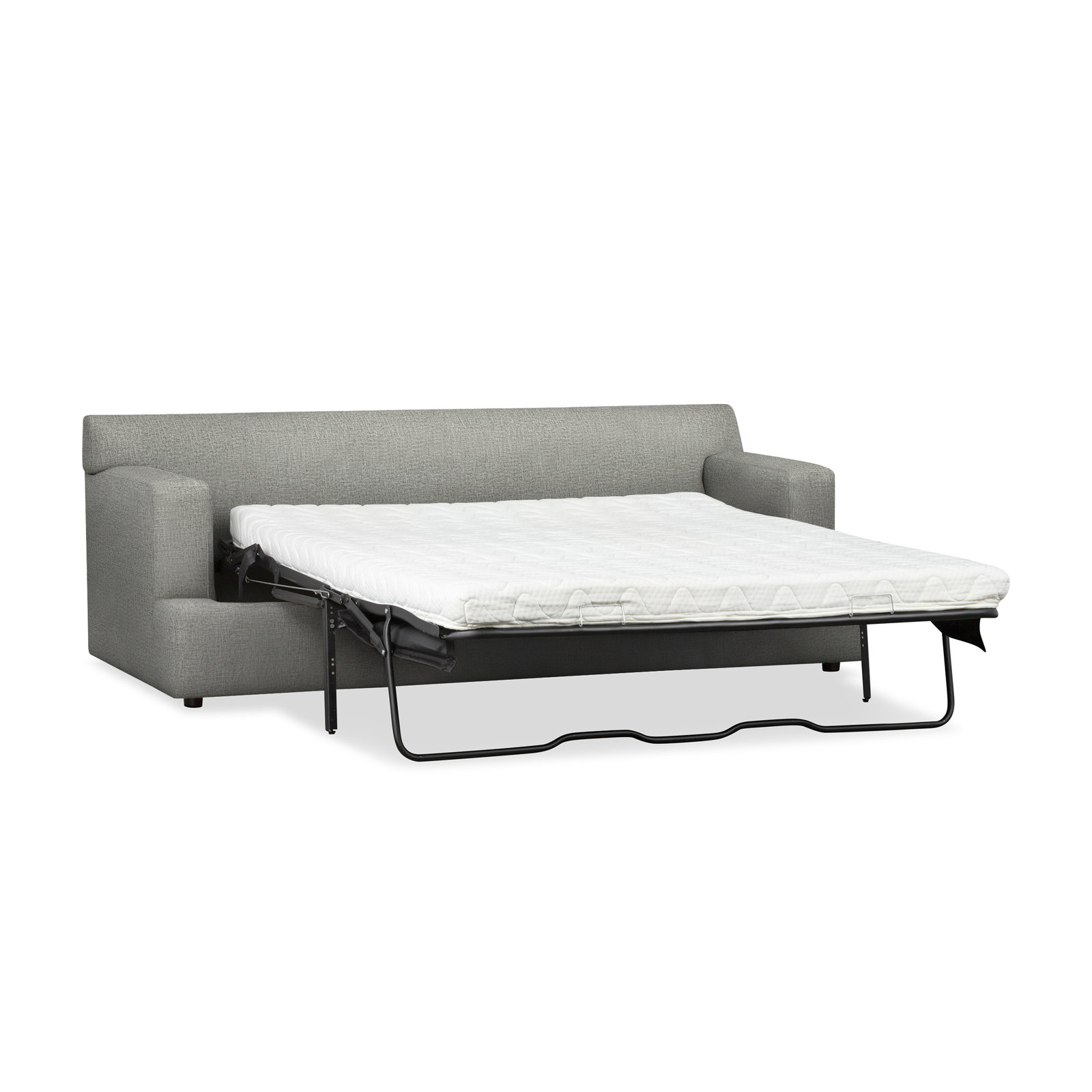 Cleo 84" Upholstered Custom Sleeper Sofa, Zuma Pumice Textured Linen