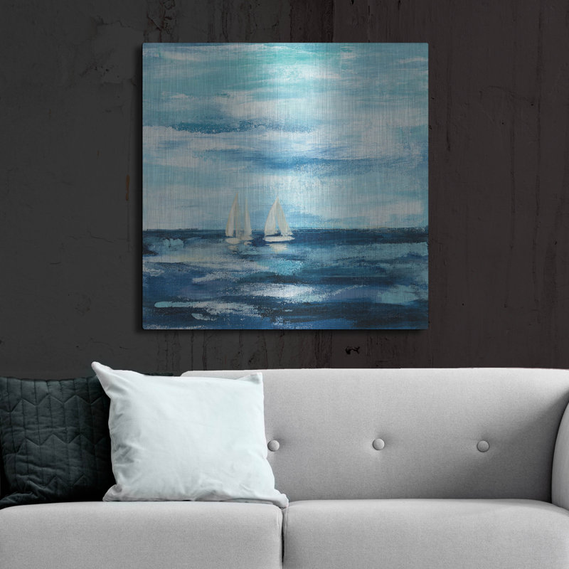 «Black Sea I» par Silvia Vassileva, art mural en métal, H 36 po x l 36 po