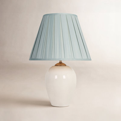 1- Light Dimmable Pleated Elegant Table Lamp