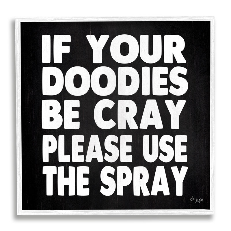 Doodies Be Cray, Giclée encadrée blanc bord de mer, H 24 po x l 24 po x P 1,5 po