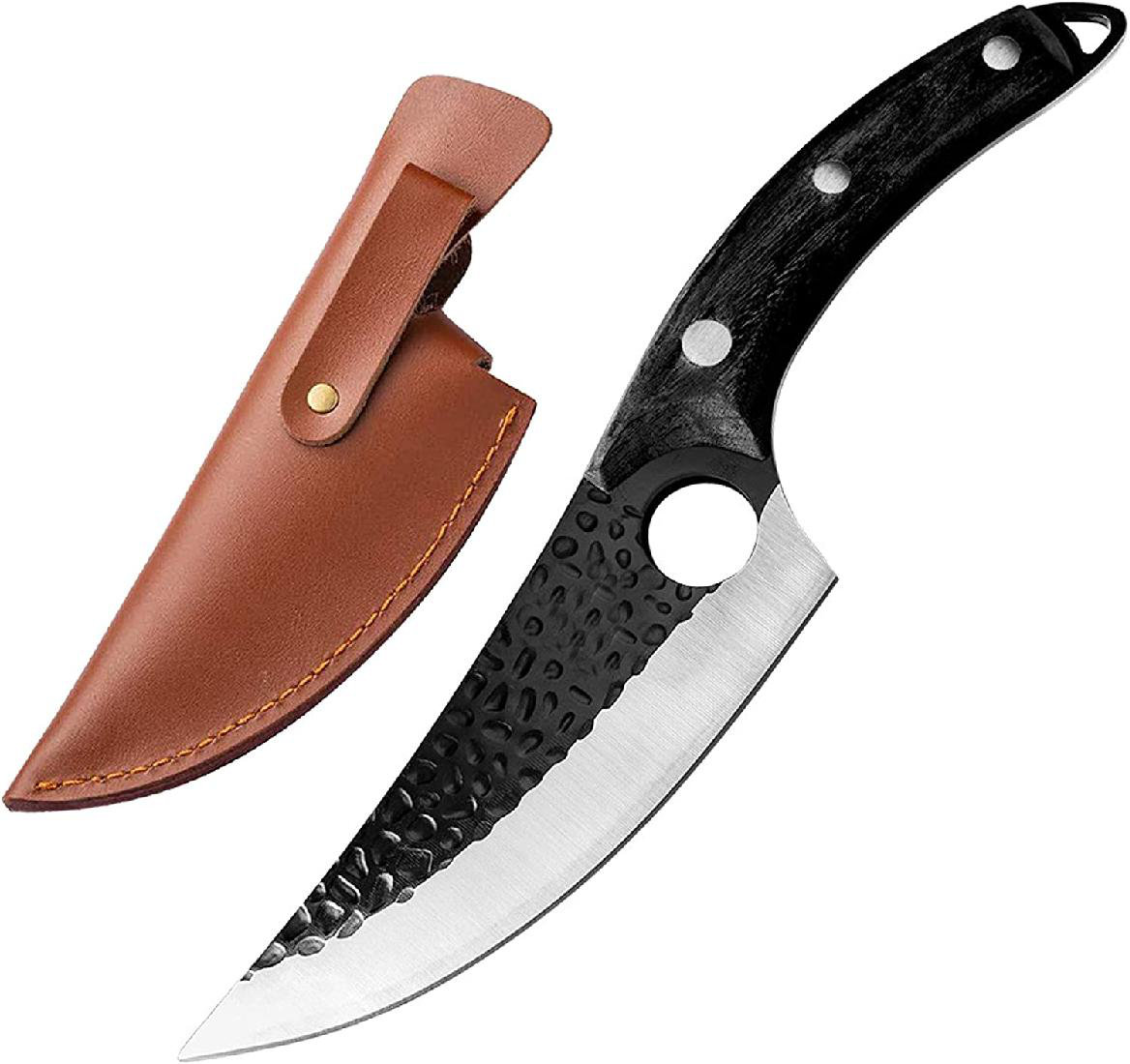 Knife, Forged Knife, Deboning Knife With Hole, Multi-functional