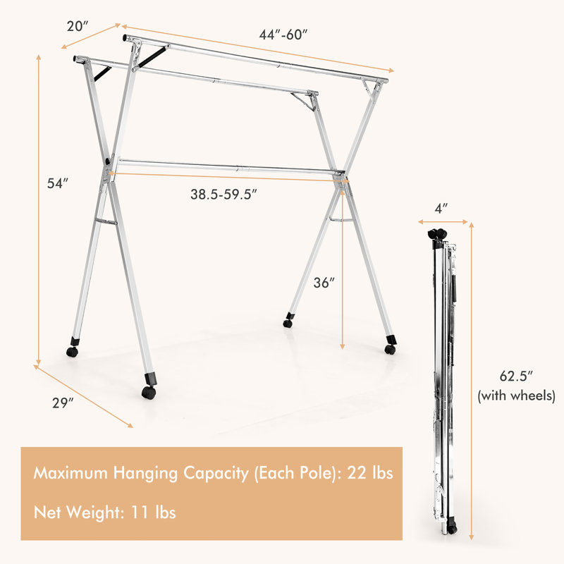 Dellana Metal Adjustable Clothing Rack