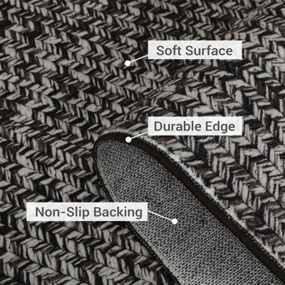 Tapis uni imprimé, tapis lavables pour la chambre à coucher, la salle à manger et le salon