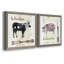 Vache dorée - ensemble de 2 peintures sur toile encadrées-1417209930-1417209932