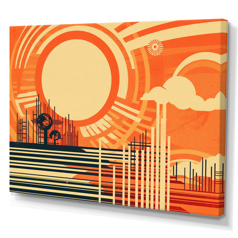 «Abstracted Energy In Art I», reproduction sur toile, H 16 po x l 32 po x P 1 po, Toile tendue