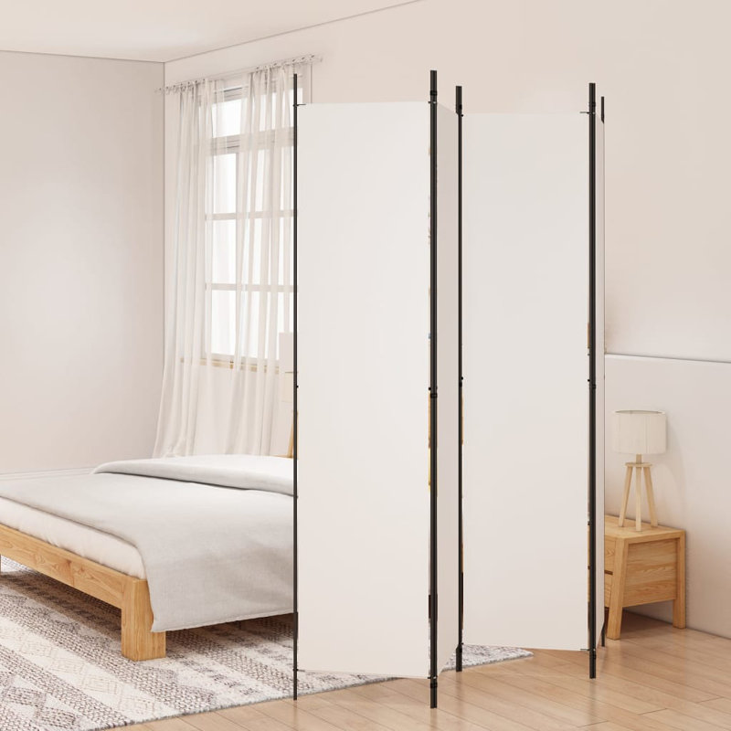 Paravent 4 panneaux vidaXL blanc 78,7 po x 86,6 po, Blanc, 4, H 86,6 po x l 78,7 po