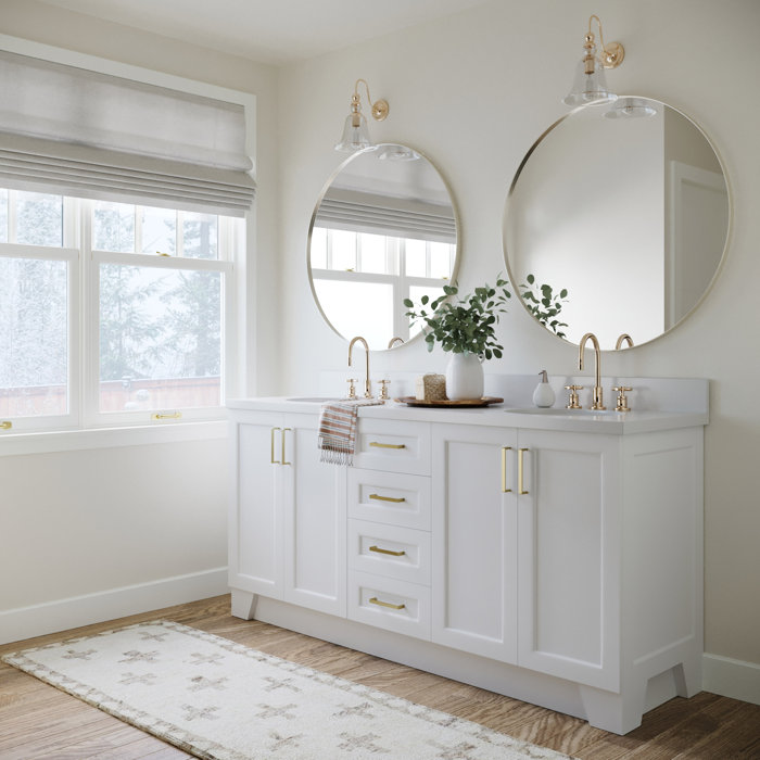 Longshore Tides Frawley 73'' Free Standing Double Bathroom Vanity with ...