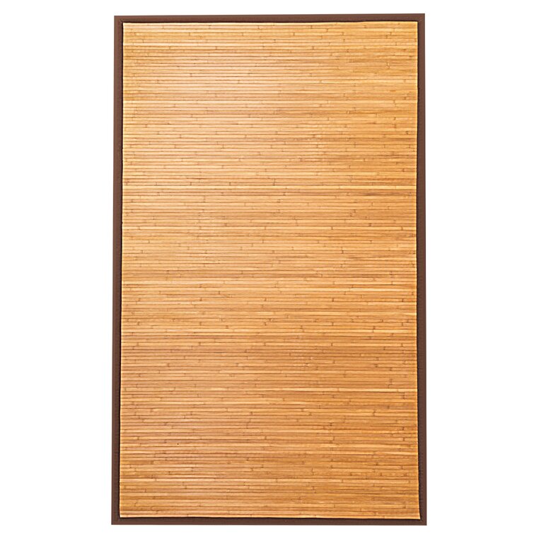 Coweta Bamboo Slat/Seagrass Brown Rug