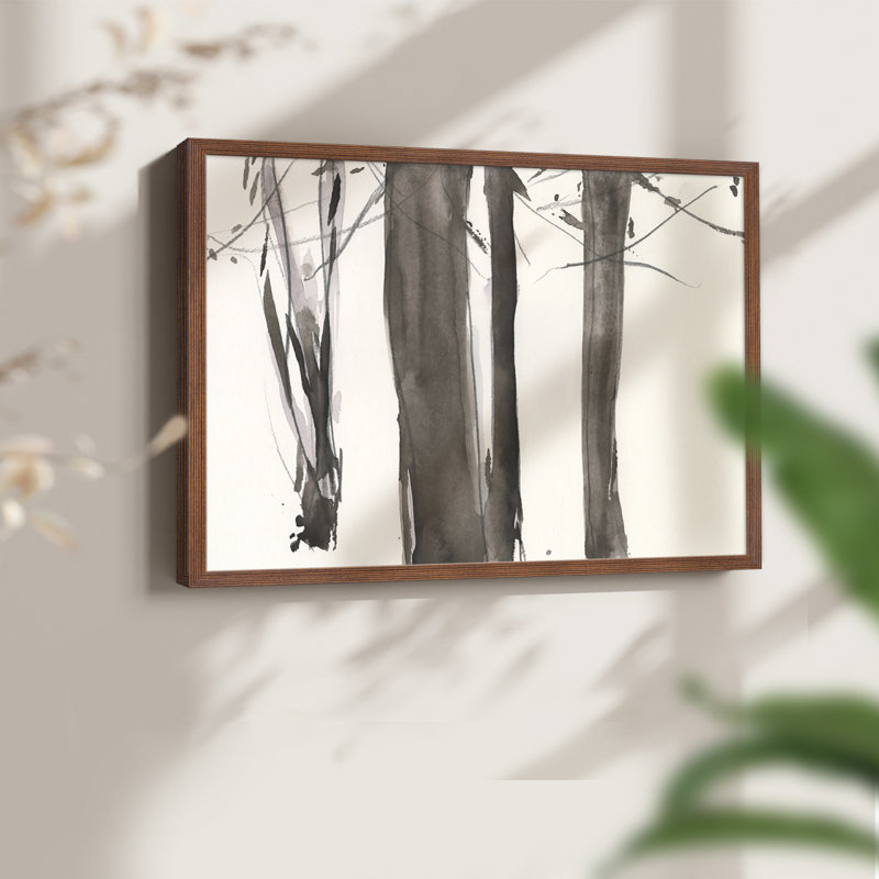 Under the Winter Tree I - Reproduction encadrée - Restickable, H 11 po x l 14 po, Noyer