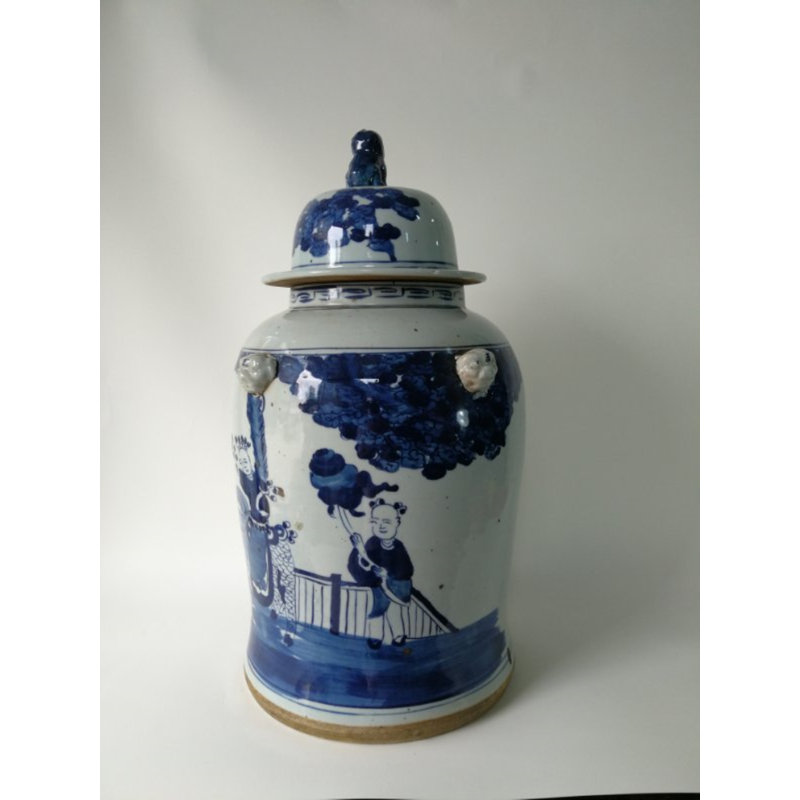 Handmade Porcelain China Ginger Jar