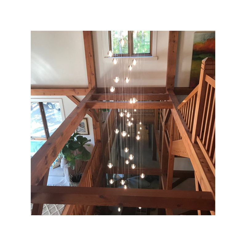Éclairage pour vestibule - lustre 36 pendentifs, Blanc