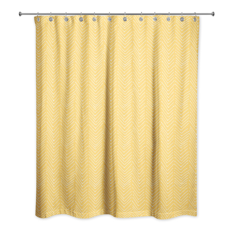 Rideau de douche simple Brierley, Jaune