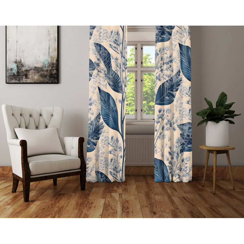 Aahana Semi Sheer Curtain Panel Pair, 20" W x 52" L