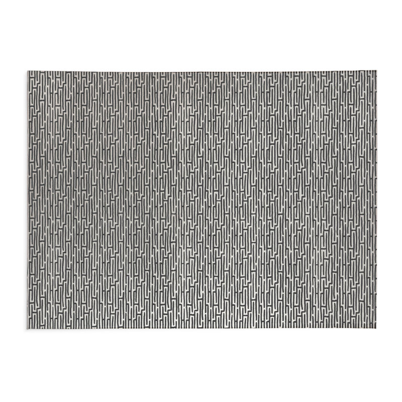 Twilight Labyrinth Activity Mat, Rectangle 5' x 7', Ivory/Charcoal