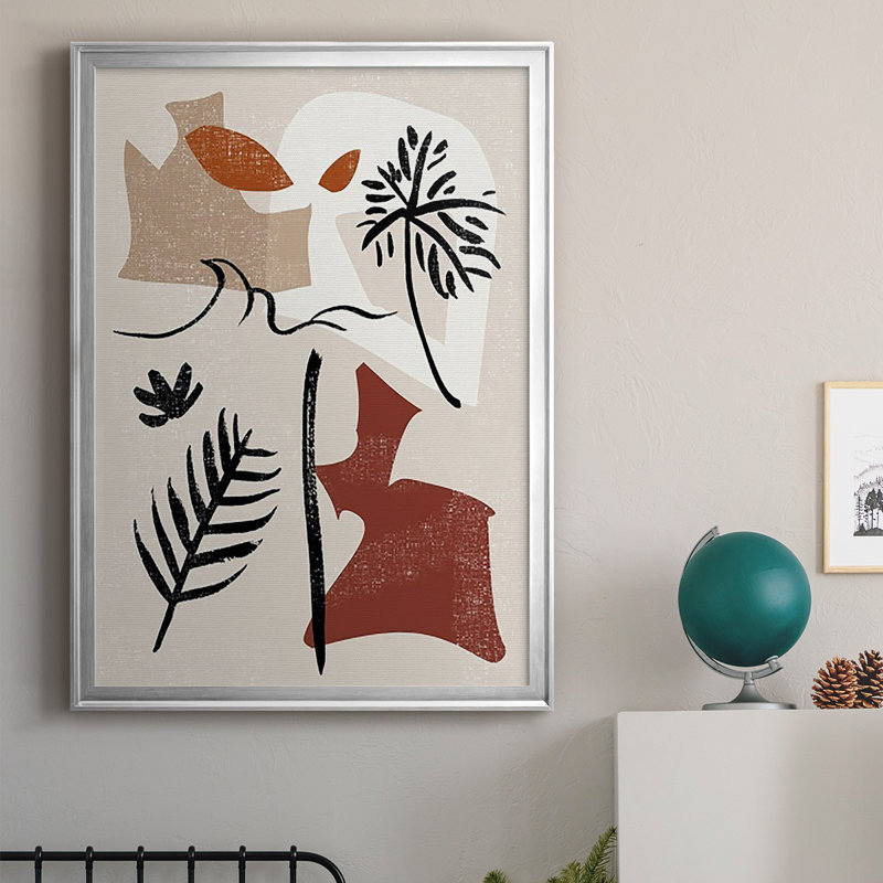 «Soft Palms VI», reproduction encadrée de qualité supérieure - Prêt à être accroché-2848216, Argent