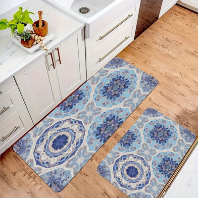 Light Brown Texture, Kitchen Mats 2 Count