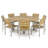 Round Teak Outdoor Dining Table With Umbrella Hole , 72'' in. W 72'' in. D
