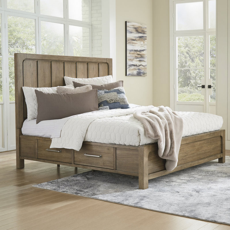 Georgetta California King Panel Bed With Storage, California King