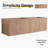 60'' Double Floating Bathroom Vanity  Bases With 4 Doors