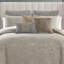 Ensemble d'édredon réversible en microfibre argent / champagne Carrick 6 pièces-82914631