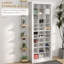 Rangement pour chaussures 71 pouces, armoire à chaussures étroite pour entrée avec cubes ouverts pour 36 paires, blanc