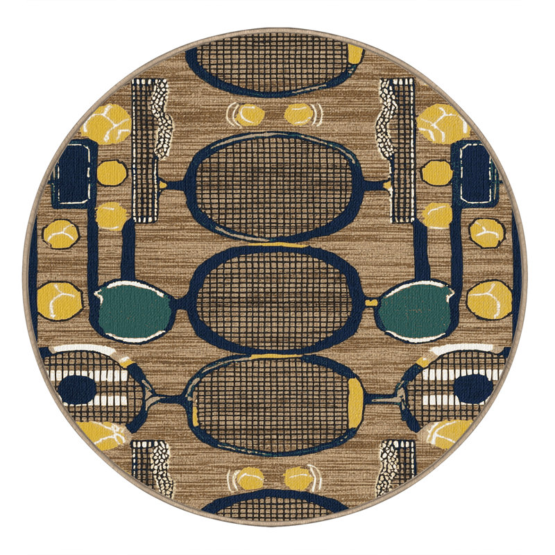  Tapis de tennis lavable, Rond 4 pi