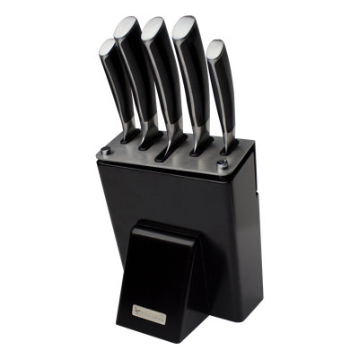 Grunwerg Rockingham Forge 6 Piece High Carbon Stainless Steel Knife Block Set