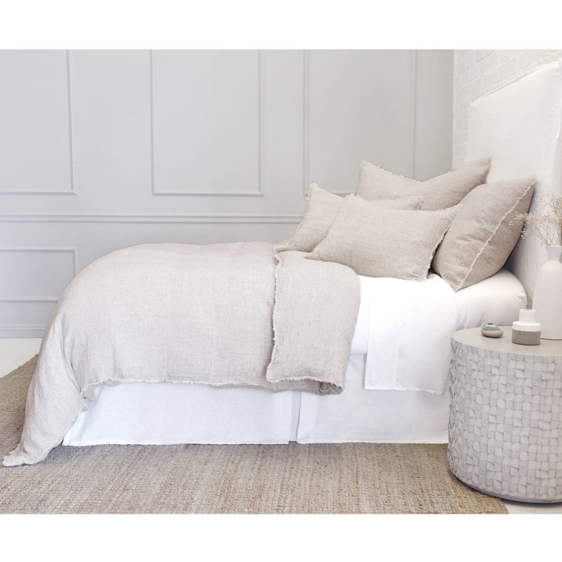 Logan Linen Duvet Cover, King, Terra Cotta