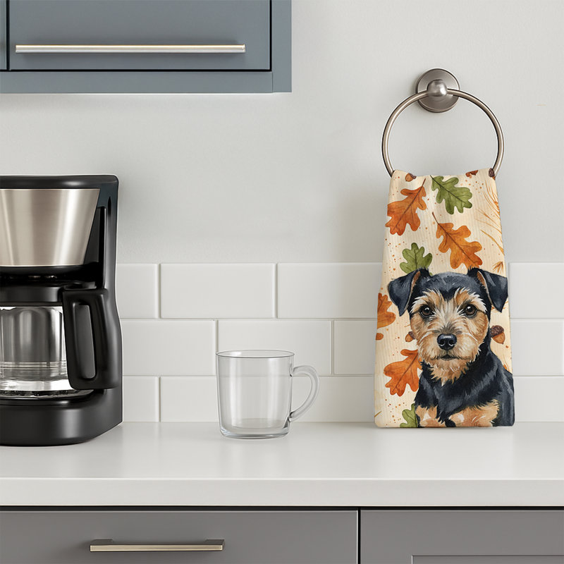 Torchon noir et brun clair Norfolk Terrier Heirloom, Norfolk Terrier noir et brun clair