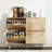 Wood Double-layer Drawer Shoe Cabinet, Enclosed Shoe Storage Unit with Fluted Drawers, 4 Legs and Anti-tipping Device, Suitable for Entryway, Hallway, Living Room-2050199803-2050199801