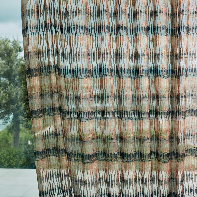 Kiyoshi Fabric, Copper/Charcoal