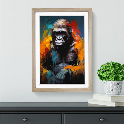 Gorilla Gestural - Framed Print
