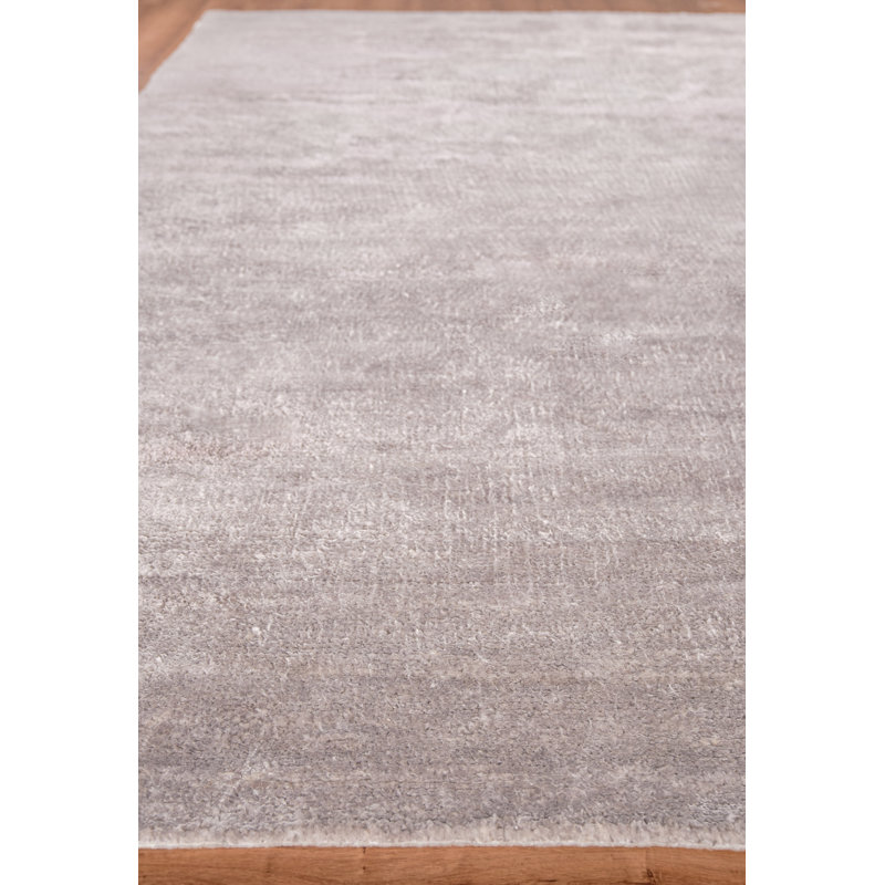 Plush Area Rug in Light Silver, Rectangle 10' x 14'