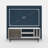 Modern TV Unit with Wall-Mount Option, White w/ Dark Grey, 47.2 x 9.8 x 20.3 inches | 100% Melamine Coated Particle Board, Thickness: 0.7 inches | Features Multiple Shelves for Organized Entertainment Display-1264426216