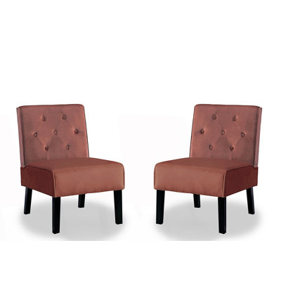 Fauteuil d'appoint 2 pièces, capitonné et capitonné