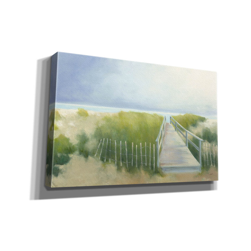 "Epic Graffiti" Beach Walk "par Julia Purinton, art mural sur toile, H 26 po x l 40 po x P 1,5 po