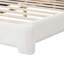 Grand lit rembourré White Boucle - expérience de sommeil stable avec revêtement, surface de sommeil confortable