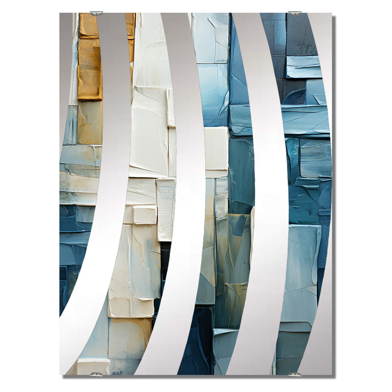 Rustin - Décoration murale miroir abstrait, 40 po x 30 po