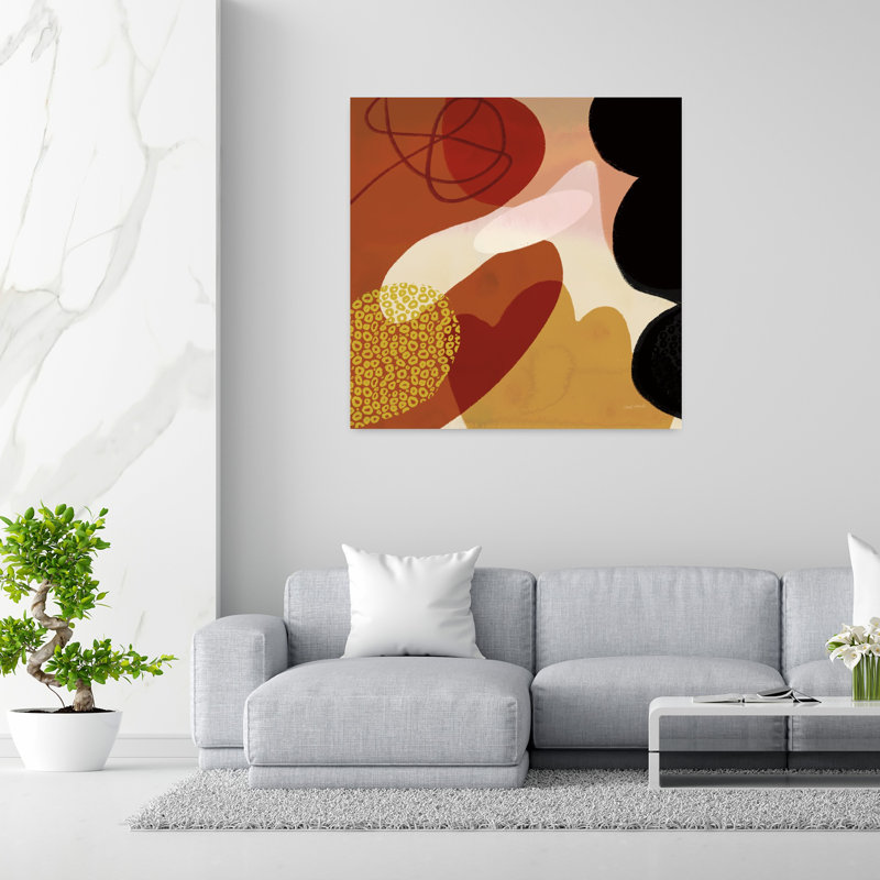 Variété V, art contemporain moderne abstrait, H 48 po x l 48 po