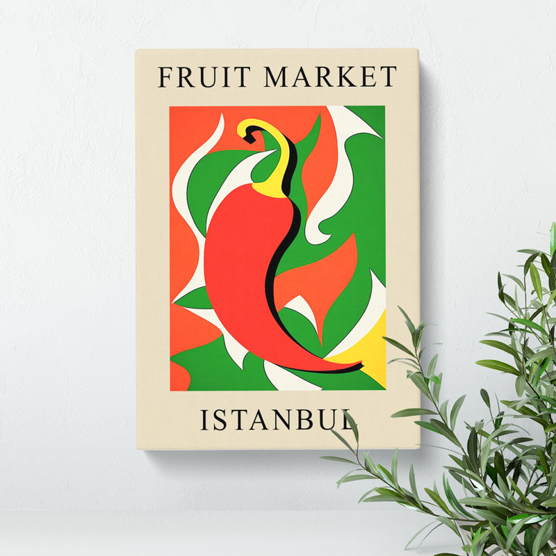 XMKTMKT-376 Istanbul Fruit Market Exhibition Red Chili Pepper - Wrapped Canvas Print, 50cm H x 35cm W x 3cm D