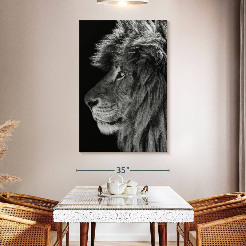 Brampt Lion Side Profile, 30" H x 20" W