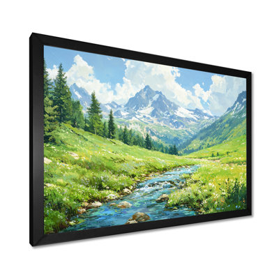 Gloriane, rivière de montagne dans la vallée des États-Unis I - montagnes, art mural