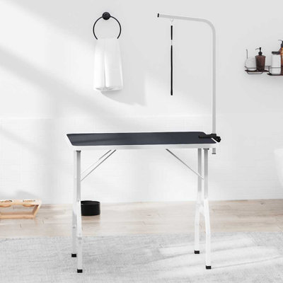 Table de toilettage portative pour chien avec roulettes