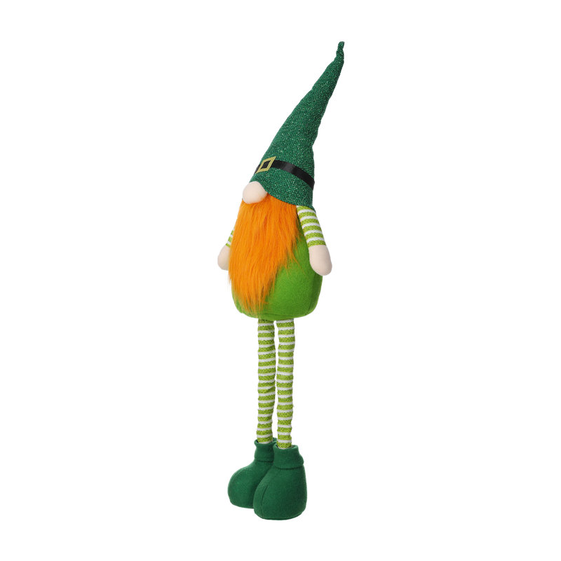 40 po H 40 po. Tissu télescopique décoratif debout Gnome de Saint-Patrick
