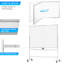 Tableau blanc effaçable à sec sur roulettes 60 po x 48 po
